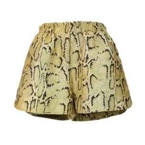 Stella McCartney Yellow Python Pattern Jacquard Shorts  IT36